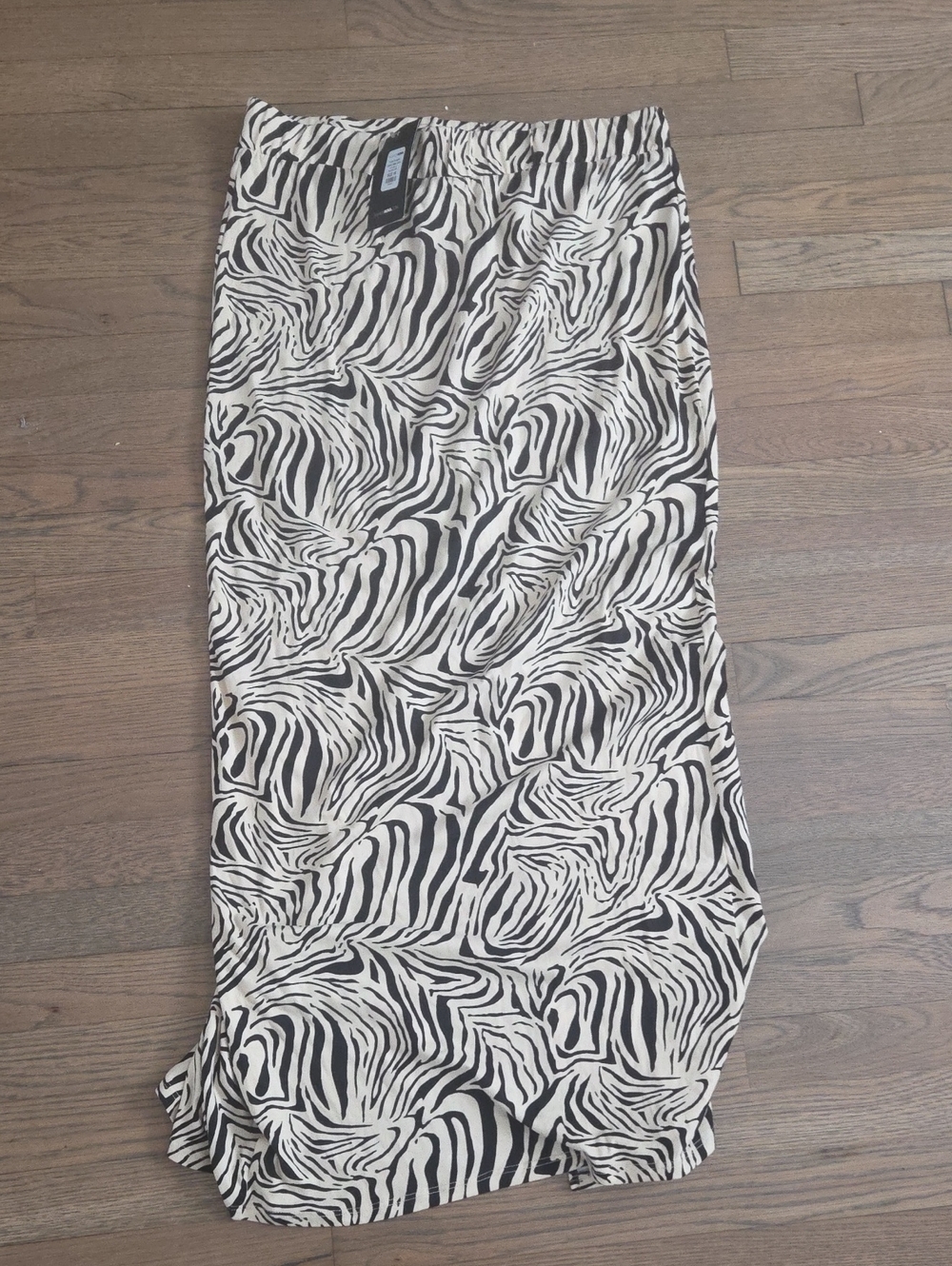 Fashion Nova Black & Cream Zebra Print Pencil Skirt - Women